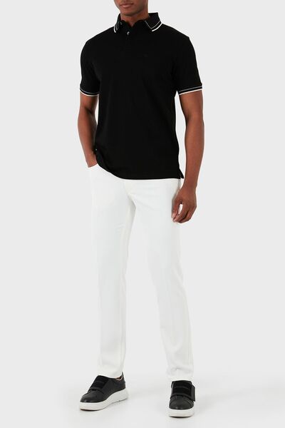 Emporio Armani جينز رجالي أسود - موديل مستقيم، للاستخدام اليومي، مادة الدنيم، 3D1J05 1NPQZ-0101