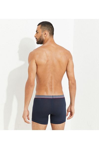Emporio Armani Ανδρικό λογότυπο μάρκας Navy Blue Boxer με ελαστική μέση 111473   1a728-lac