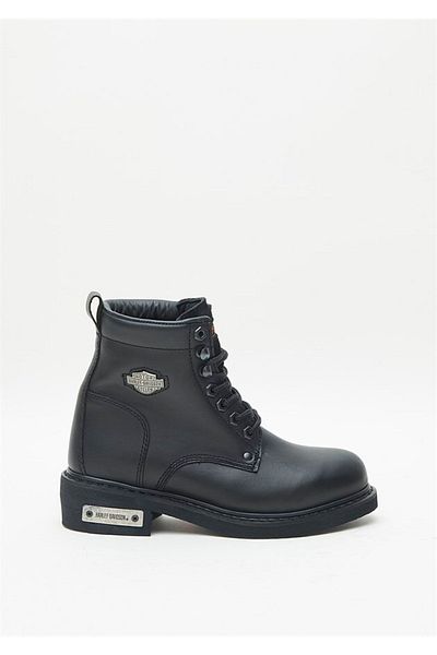 Harley Davidson Gibson Genuine Leather Black Oiled Leather Unisex Boots