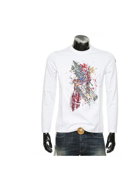 PAUL&SHARK Men's Embroidered Organic Cotton White T-shirt12311648-010