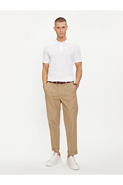 PAUL&SHARK Men's Polo Collar Button Closure Short Sleeve White Polo Collar T-Shirt24411247-010