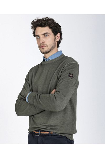 PAUL&SHARK Men's Knitted Roundneck C.W.Wool Sweater
