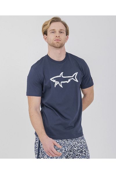 PAUL&SHARK Ανδρικό πλεκτό μπλουζάκι C.w. Βαμβάκι