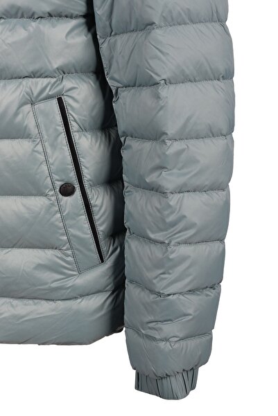 BOSS Erkek Logolu Fermuar Kapamalı Cepli Kışlık Mavi Mont 50503693-375