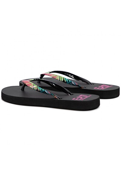 EA7 Γυναικείες μαύρες παντόφλες Xfq003 Xk136-623