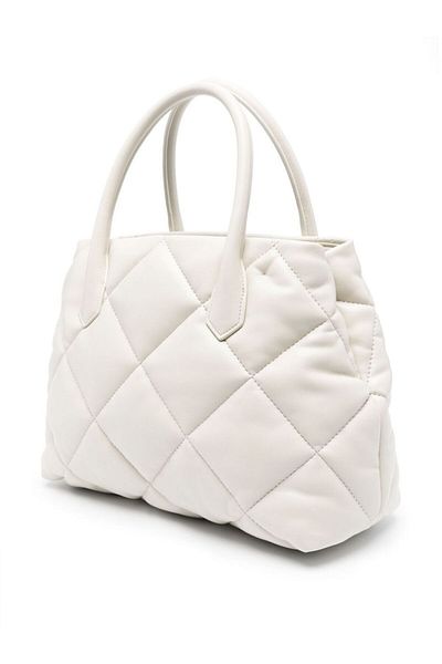 Emporio Armani Women's Brand Logo Leather Daily Use White Shoulder Bag Y3D269 YWJ8I-80011