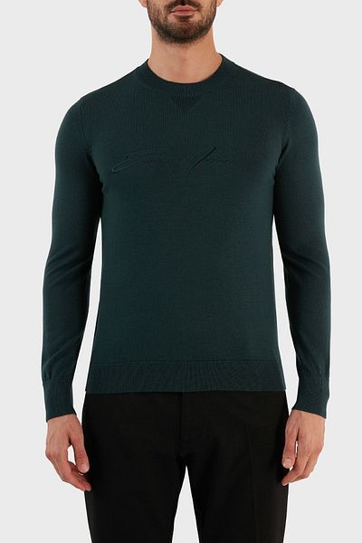 Emporio Armani Pulover kaki pentru bărbați 6l1mxj 1mbpz-0586