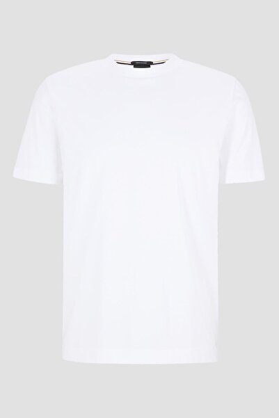 BOSS Men's regular fit Short Sleeve Plain Crew Neck White T-Shirt50468347-100