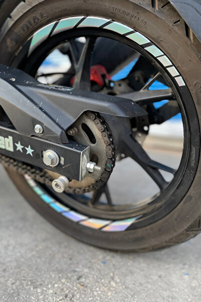 Banxtre Dekoratif Hologramlı Jant Sticker Seti Motor için Etiket Jant Seti  (...