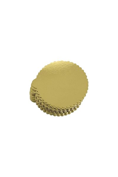 BENS 25 Pieces Thick 20 Cm Cake Pie Coasters - Gold