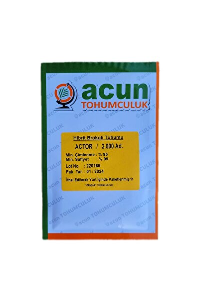 acun tarım ürünleri Acun Tohumculuk Actor Brokoli 2.500 Adet