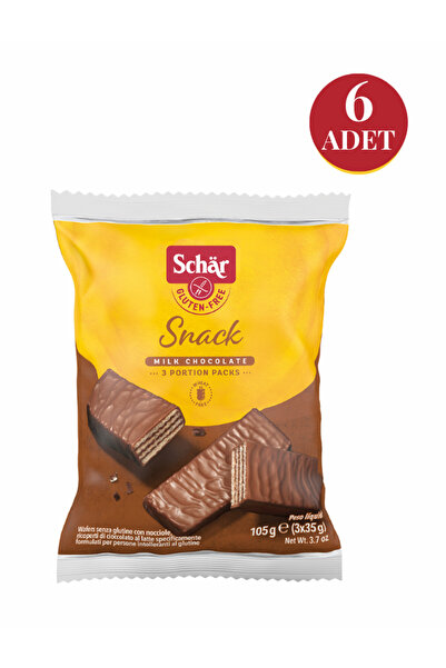 Schar Snack Glutensiz Çikolata Kaplı Fındıklı Gofret 3x35 gr (6 ADET)