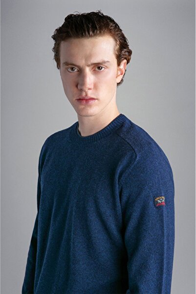 PAUL&SHARK Men's Long-sleeved Daily Use Regular-fit Blue Sweater13311331-050