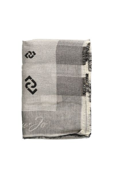 Liu Jo Women's Elegant Designed Patterned Daily Use Black-Gold Shawl & Scarf & Scarf 2F3075T0300-03F94