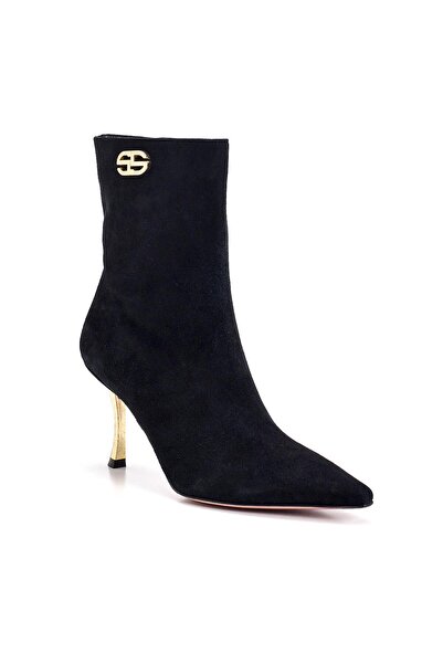 Sofia Baldi Jerry Black Leather Women's Stiletto Boots