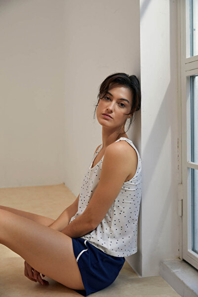 Hays Kadın Pamuklu Kalın Askılı  Şortlu Pijama Takımı