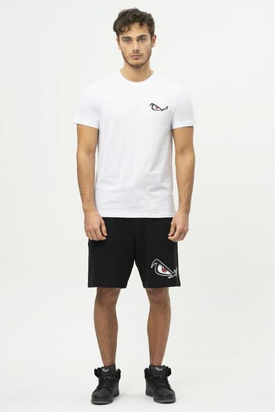 No Fear Λευκό Crew Neck κοντομάνικο χτενισμένο βαμβακερό ανδρικό μπλουζάκι.m50047