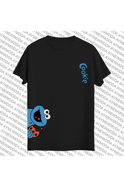 aynewmoda Μπλουζάκι με στάμπα Cokie Oversize