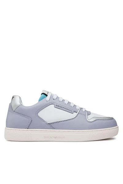 Emporio Armani Pantofi de damă liliac - Talpă confortabilă, cu șireturi, cu logo-ul mărcii X3X150 XN200-LIL/SIL