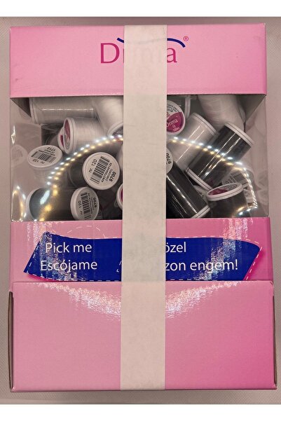 Drima 100 Metre Polyester Dikiş Ipliği 80'li Kutu (siyah-beyaz)