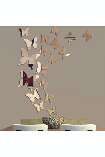 18 Pieces Decorative Mirror Plexiglas Butterfly Wall Ornament ( Video Product )