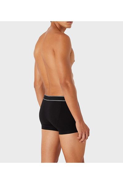 Emporio Armani Men's Comfortable Cut Black Boxers with Elastic Waist Logo111389 3F511-00020