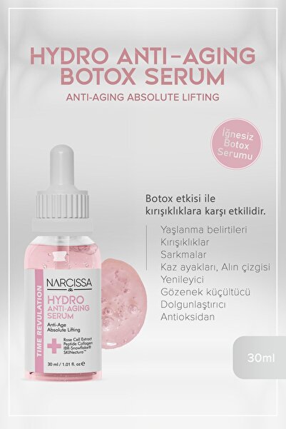 Narcissa Anti-Aging Botox Etkili Serum - Dolgunlaştırıcı ve Sıkılaştırıcı İğnesiz Botox Serumu 30 ML