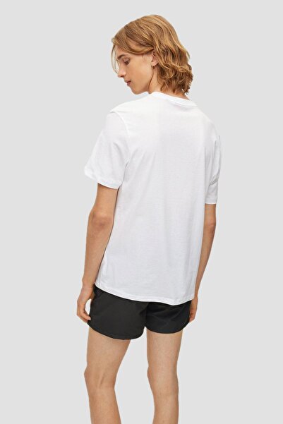 HUGO Men's 100% Cotton Logo Short Sleeve White1 T-Shirt50467556-120