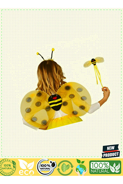 OMZ Arı Kanat Seti Kanadı Tacı Ve Asası 5 Litre Kız Erkek Çocuk Oyuncakları Eğitici Oyuncaklar