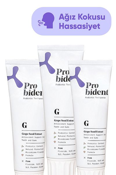 Probident Probiotic Oral Fragrance - 3 Pack Natural Fluoride-Free Toothpaste Grape Seed Extract Addition