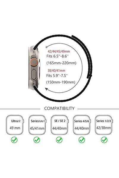 mimtec Apple Watch 4 5 6 7 8 9 10 38 40 41mm Uyumlu Mıknatıslı Ultra Sağlam Silikon Kordon