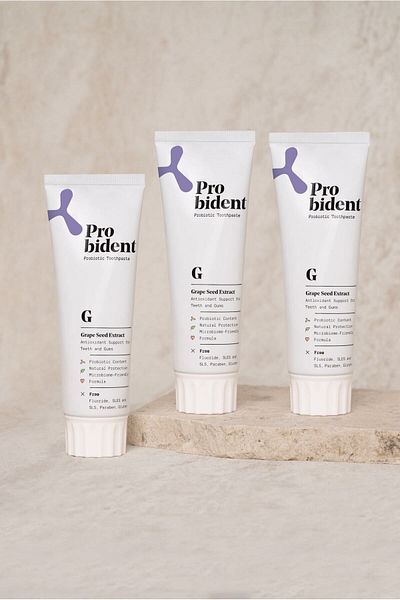 Probident Probiotic Oral Fragrance - 3 Pack Natural Fluoride-Free Toothpaste Grape Seed Extract Addition