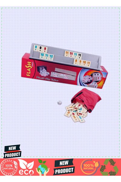 OMZ 1010129 Flash Plastic Okey Set - Star Okey 1 Gram, Girl and Boy Educational Toy