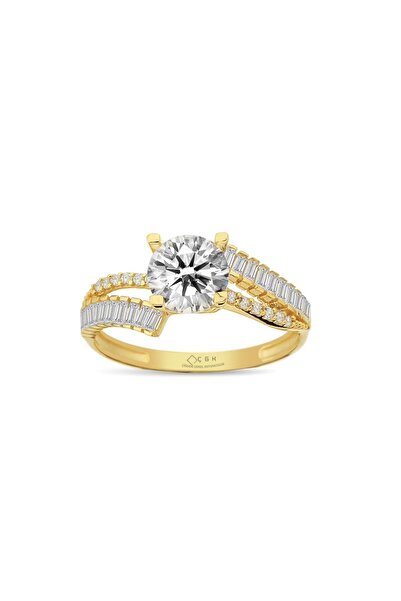 Çgk Çiğdem Gürel Kuyumculuk Sevgililer Günü Altın Tektaş Yüzük