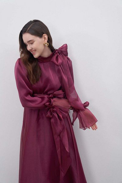 FUSHYA Rochie de seara din sifon din tul