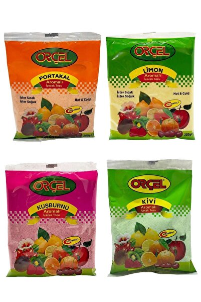 ORÇEL Toz Içecek Seti Oralet Sıcak Soğuk Karışık Paket 4x300 Gr.