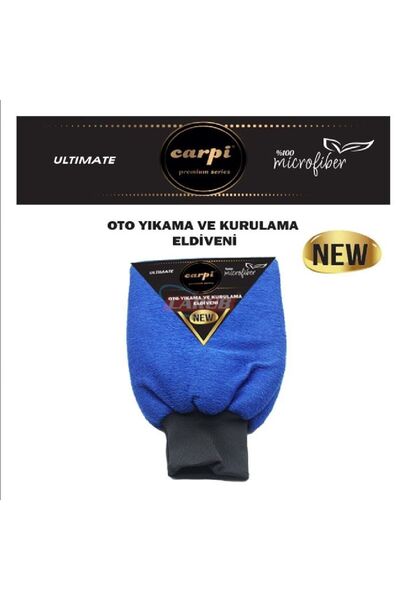 CARPİ Mikrofiber Oto Yıkama Ve Kurulama Eldiveni Mavi