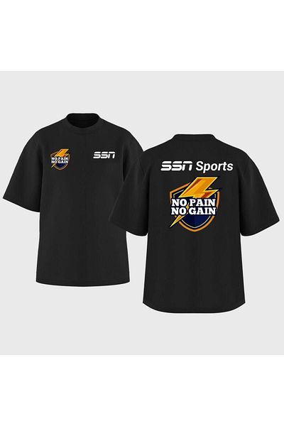 SSN Sports Style Nutrition Fitment Short Sleeve Oversize Crew Neck T-shirt