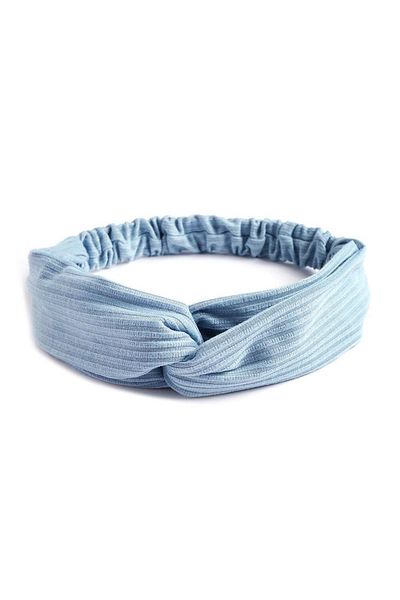 So Much Accesories Blue Soft Textured Pastel Fabric - Crown/Headband