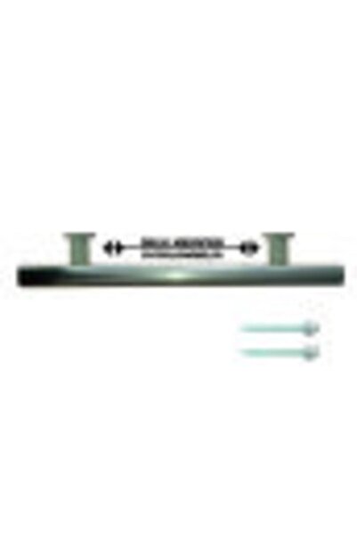 Seas Door Mâner de tragere a ușii din oțel argintiu cu găuri reglabile de 120 cm