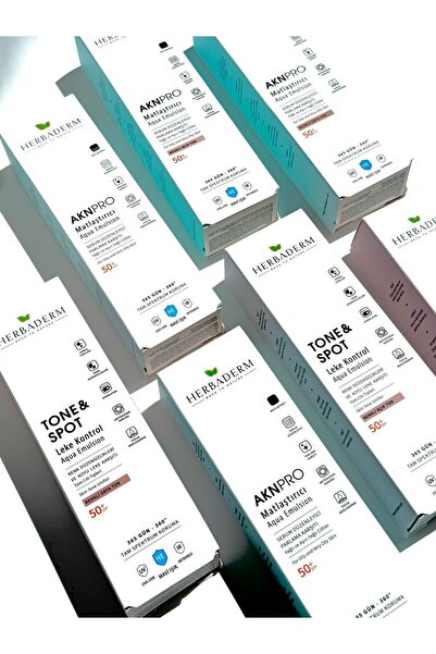 Herbaderm Akne Ve Yağlanma Karşıtı, Matlaştırıcı Güneş Koruyucu Krem Spf 50 Renkli Orta Ton 40 ml