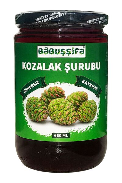 Babuşşifa Şekersiz Saf Çam Kozalak Şurubu Ev Yapımı Katkısız 660ml 660cc