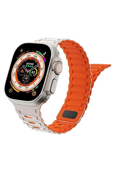mimtec Apple Watch 4 5 6 7 8 9 10 38 40 41mm Uyumlu Mıknatıslı Ultra Sağlam S...