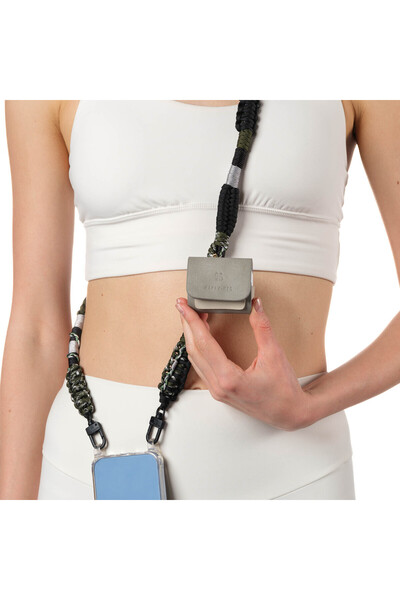 Happy-Nes Lunar Mist Taş Gri AirPods ProUyumlu Kılıfı