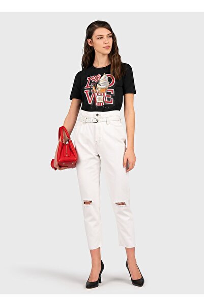 Liu Jo Blugi albi confortabili - damă, bumbac, UA2043D4622-BEY