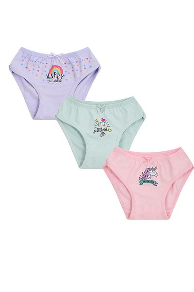 vitmo Set de 3 chiloți curcubeu din bumbac pentru fete