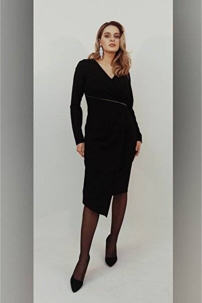 modamylady Özel Tasarım Likralı Örme Krep kumaştan Üretilmiş Şık ve Modern Elbise