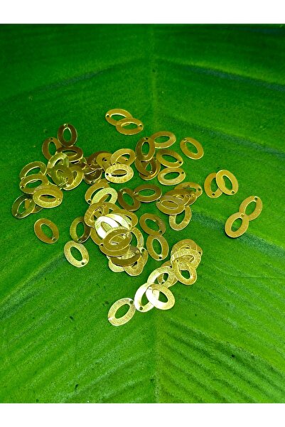 Gönülden Tasarım 10 гр. 1 см. Златисто жълти стоманени перфорирани бижута с п...