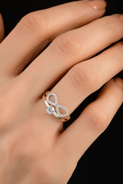 Çgk Çiğdem Gürel Kuyumculuk Sonsuzluk Tektaş Altın Yüzük Zytt013