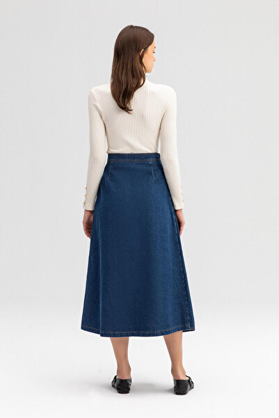 Touché Privé Double-breasted Denim Skirt